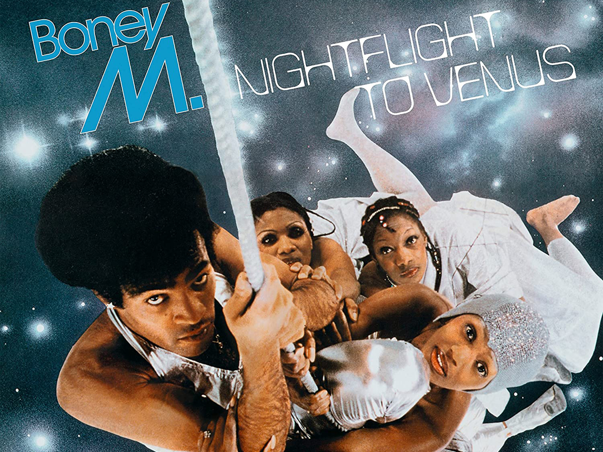 Boney m nightflight. Группа Boney m. 1978. Бони м 1978. Фотопостер группа Бони м. Бони м Nightflight to Venus.